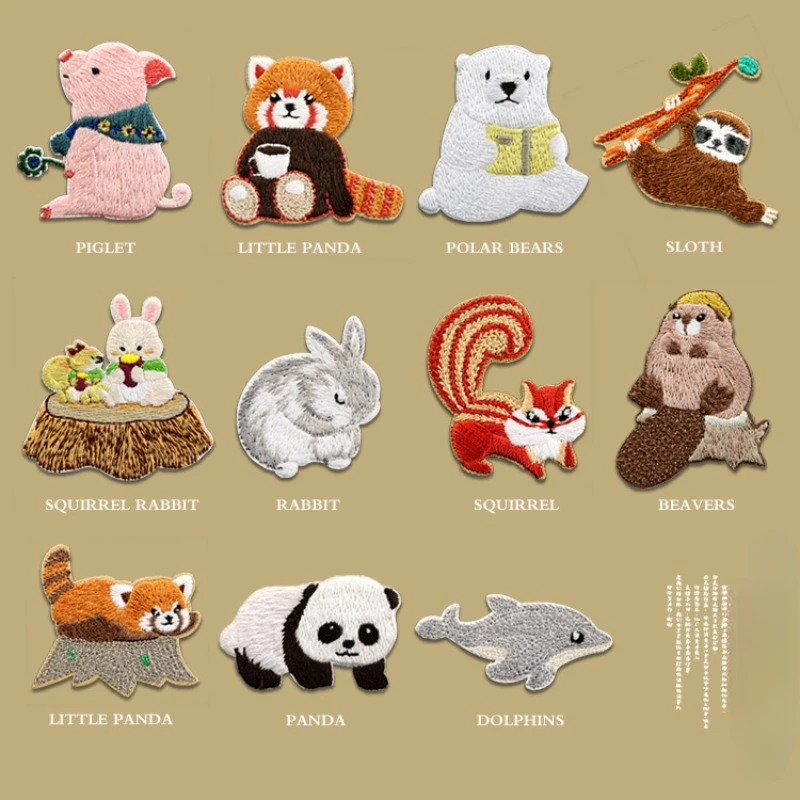 Phone Cases Eco Friendly - Novo animal bonito bordado remendo panda