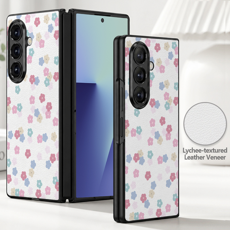 Phone Cases Z Fold 6 - Capa de Telefone em Couro PU