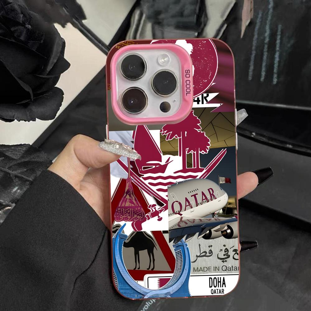Phone Cases Qatar - Capa de Celular Translúcida Rosa com