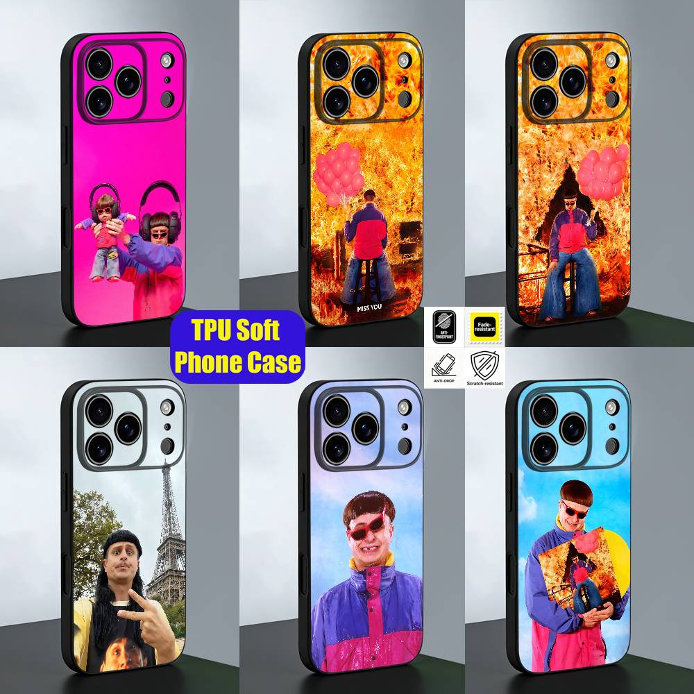 Phone Cases Ugly - Capa de Silicone Preta para iPhone