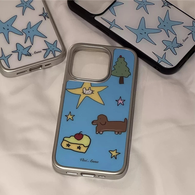 Phone Cases Blue - Ins nicho criativo estrela azul filhote