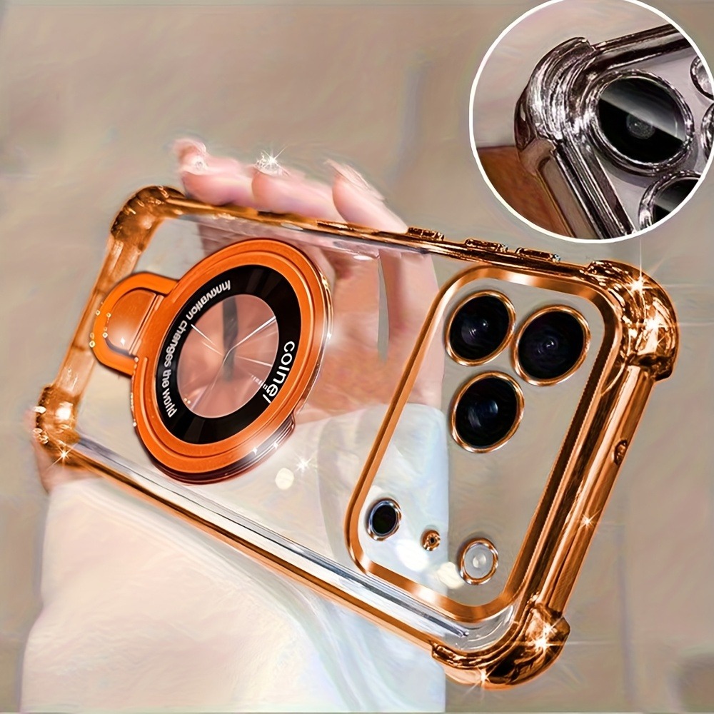 Luxury Plating Case - Capa de Telefone Luxuosa Transparente com