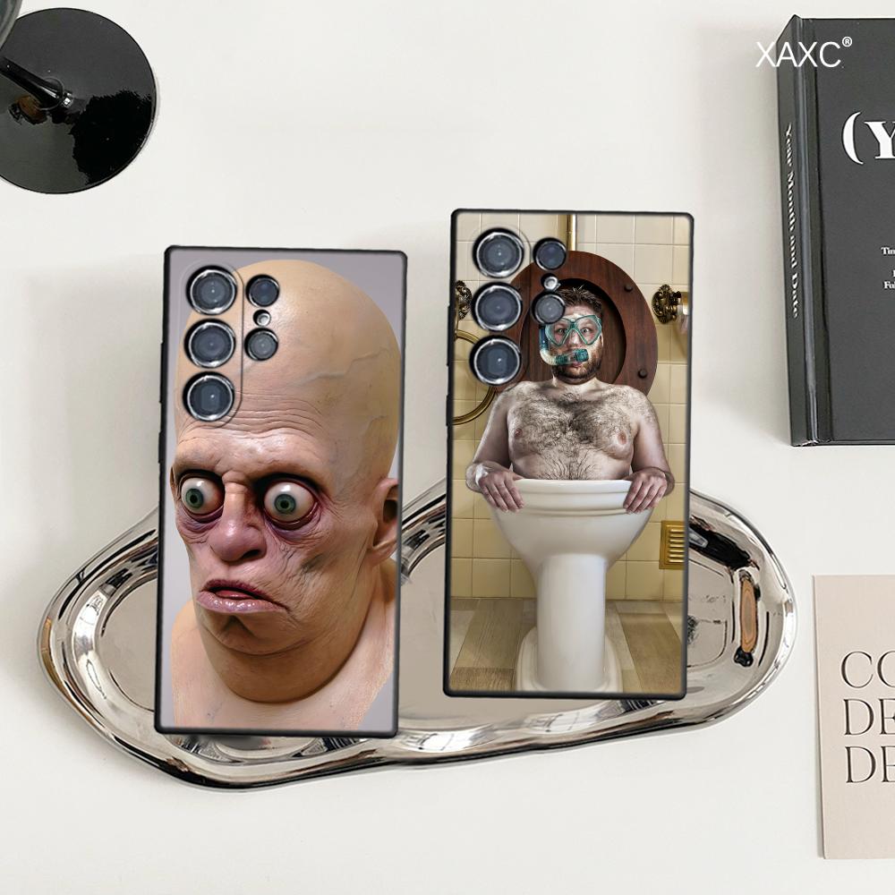 Phone Cases Ugly - Capa de Telefone Preta Macia para