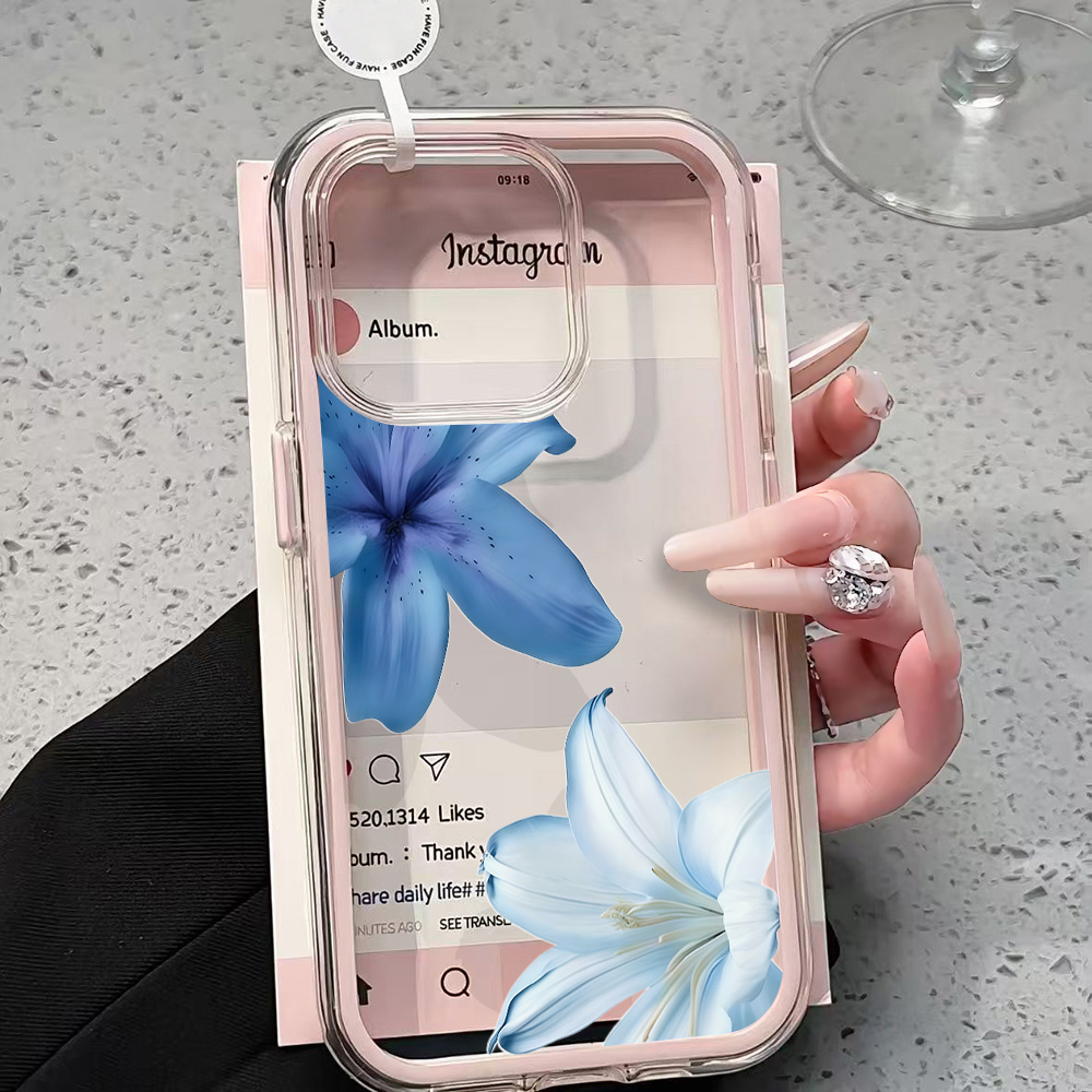 Phone Cases Blue - Capa Transparente de Silicone 2 em