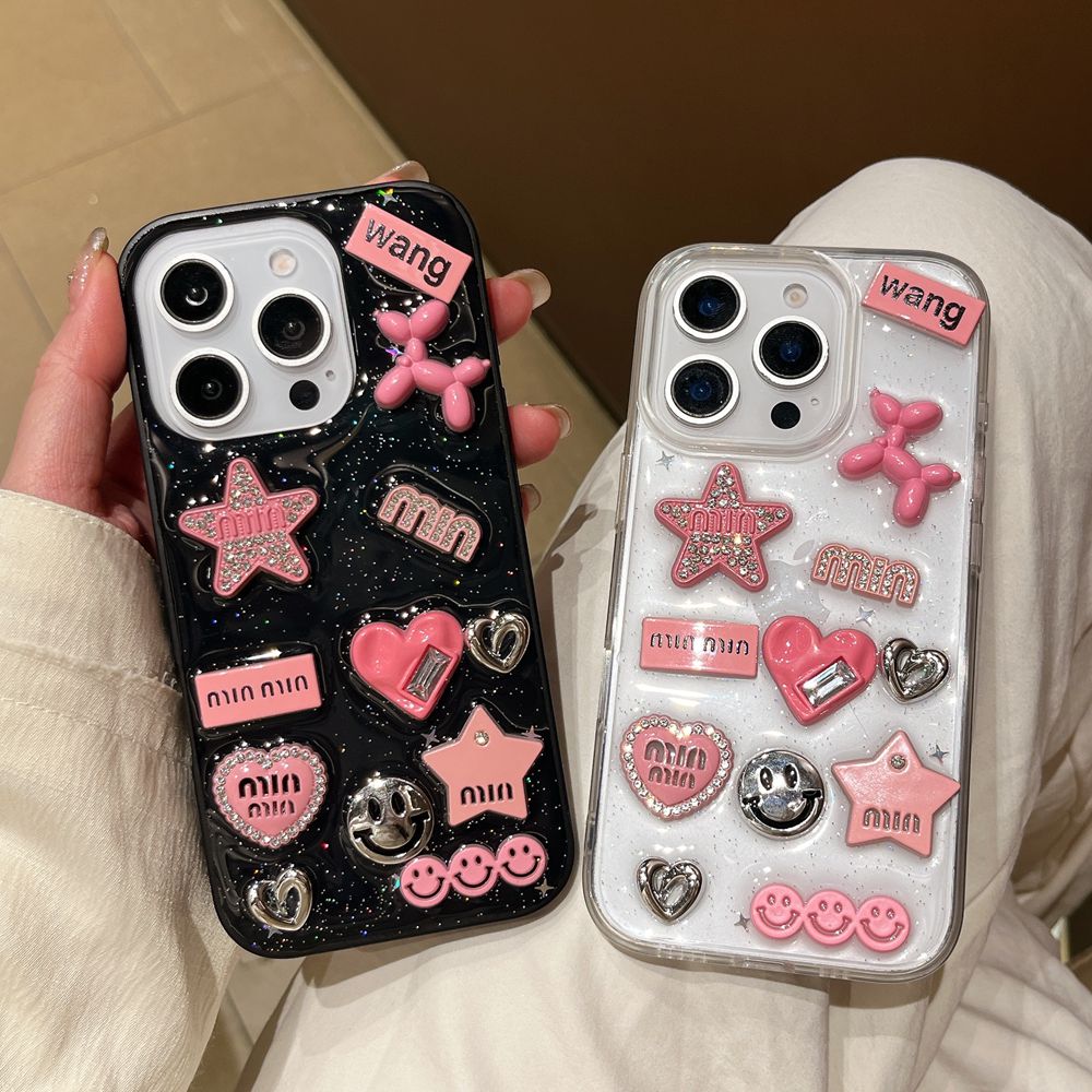 Phone Cases Dior - Bonito 3d amor coração y2k estrela