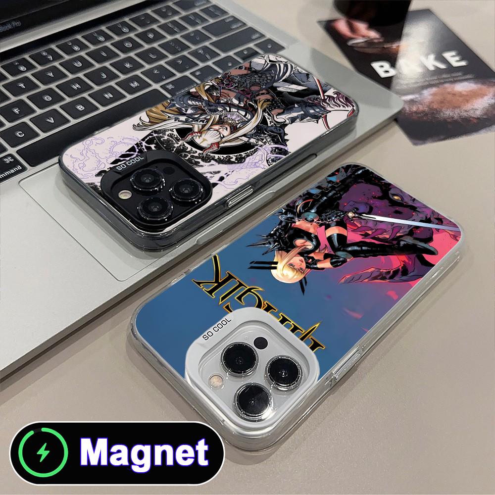 Phone Cases Iphone 16 - Capa Magnética Colorida Prata Magik Illyana