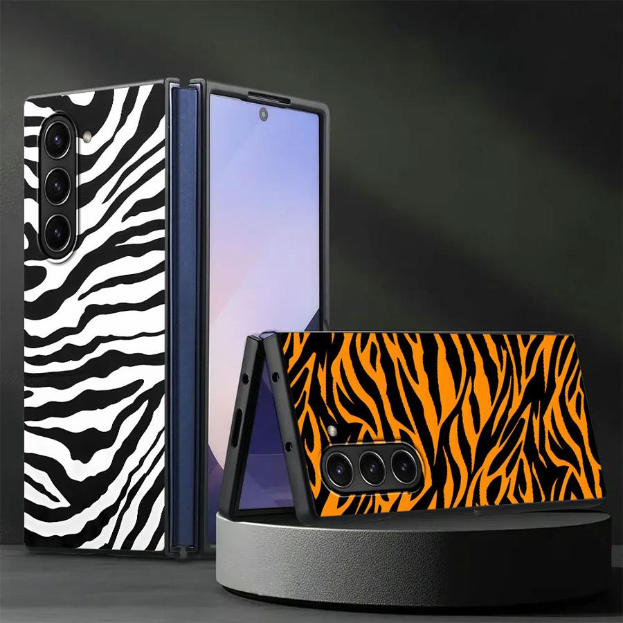Phone Cases Z Fold 6 - Zebra listrado girassol volta capa de