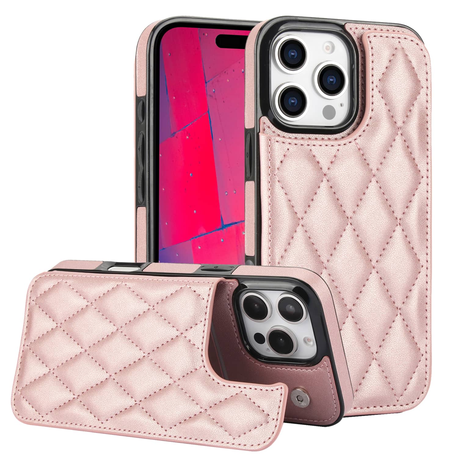 Leather Folio Wallet Case - Para iphone 16 pro max iphone