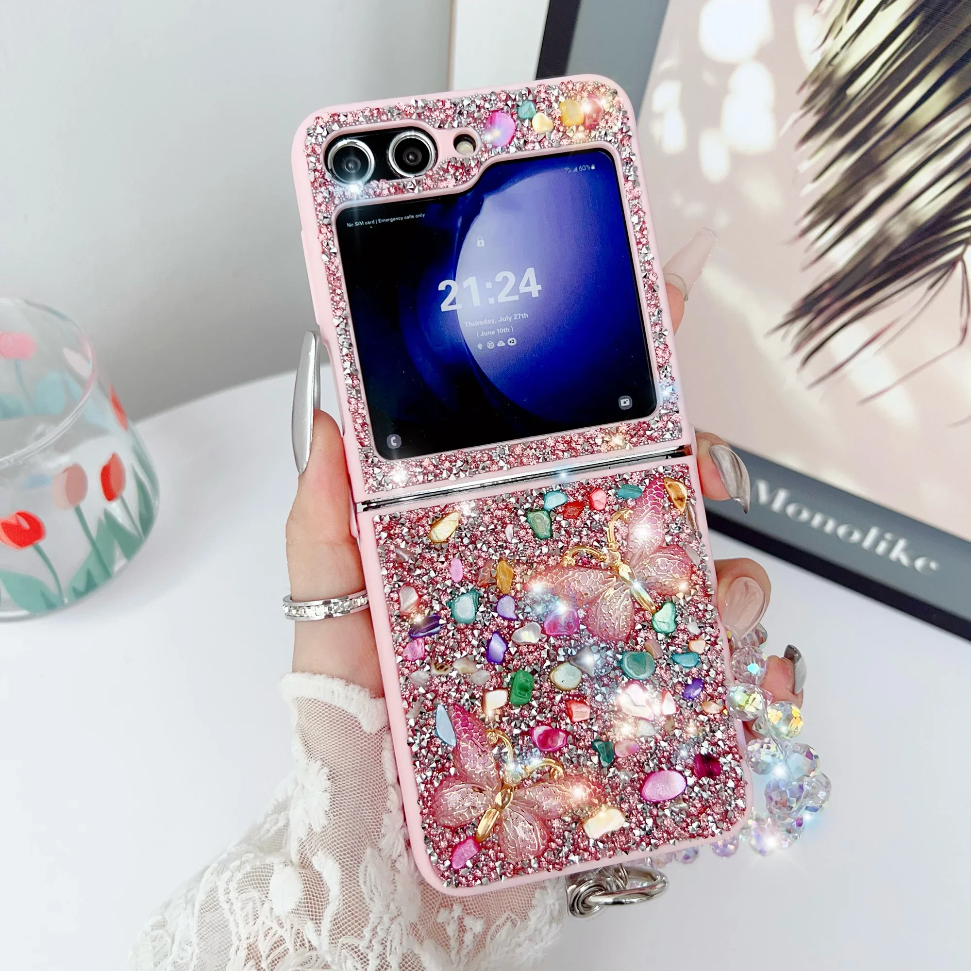 Phone Cases With Loop - Luxo glitter caso de telefone para