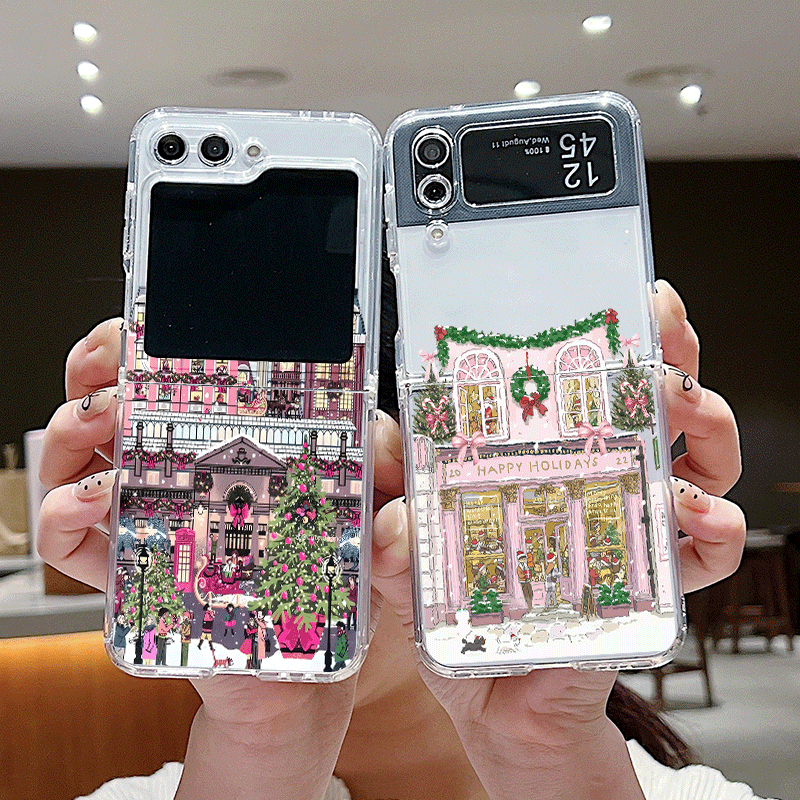 Phone Cases Z Fold 6 - Edifício rural cenário de neve natal