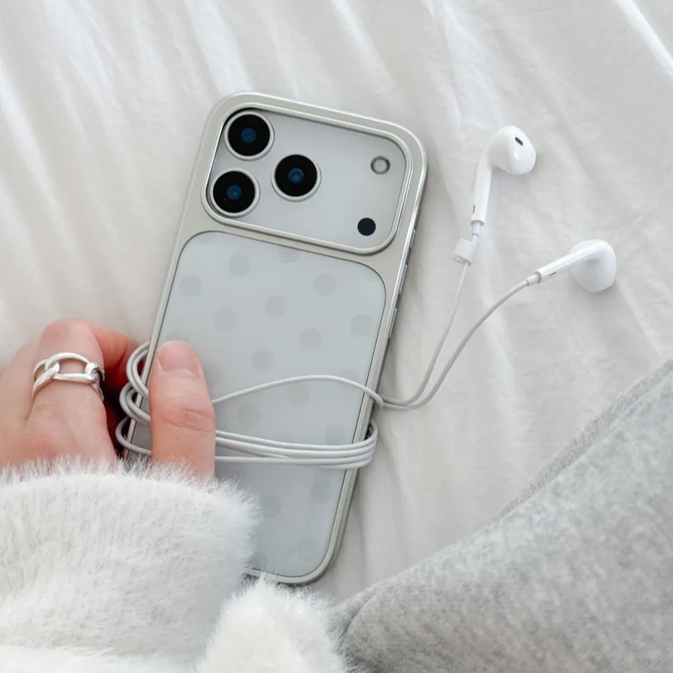 Phone Cases Blue - Coreano ins minimalista azul bolinhas caso