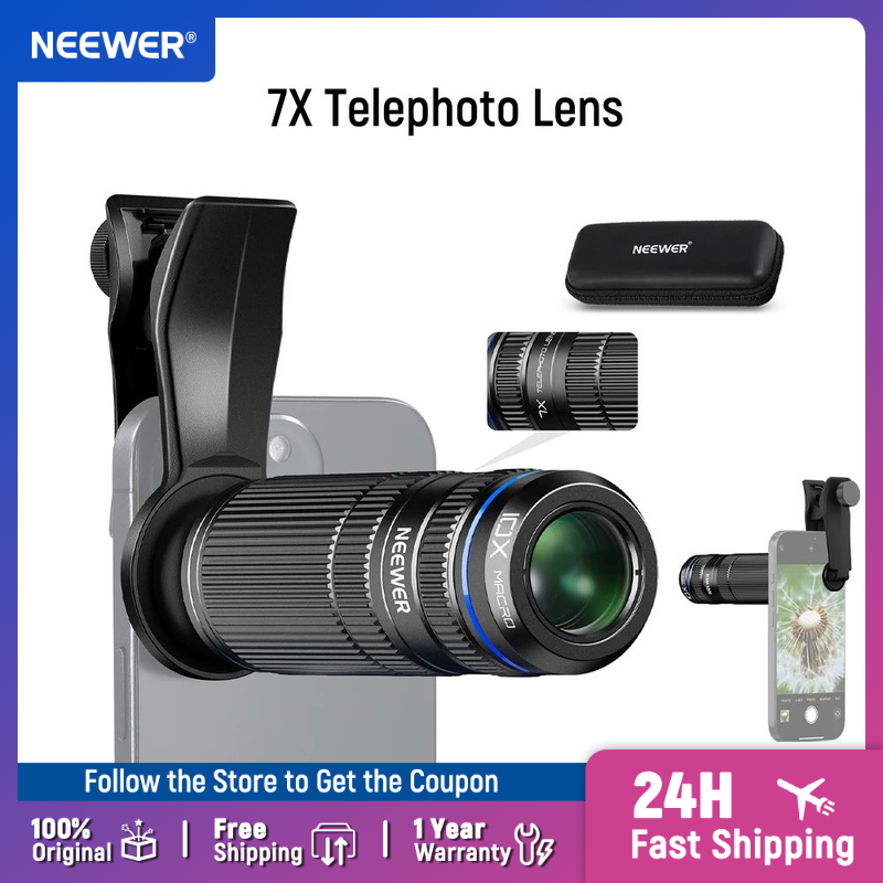 Phone Cases Websites - NEEWER 7X Telefoto com clipe de