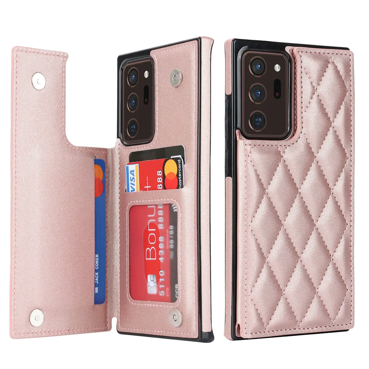 Leather Folio Wallet Case - Capa De Carteira De Couro Flip