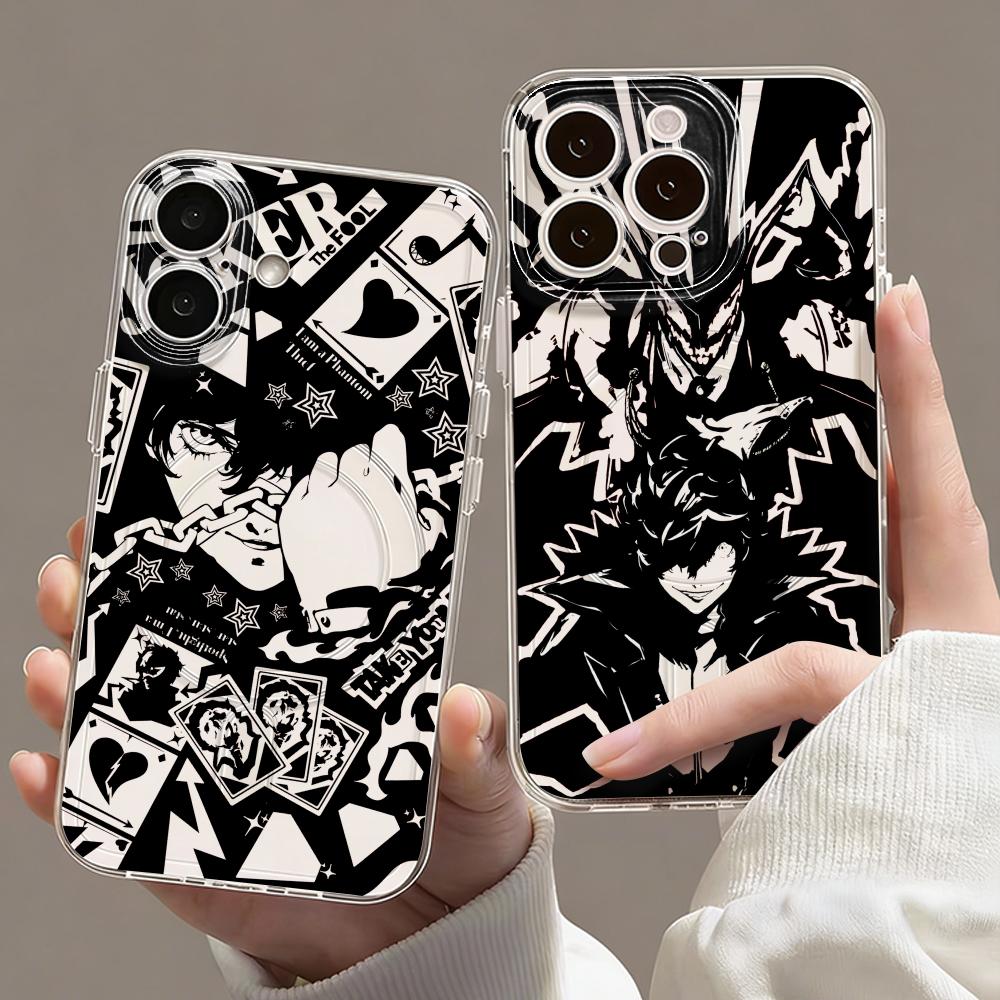 Phone Cases Iphone 17 - Capa Magnética Transparente Game Persona 5