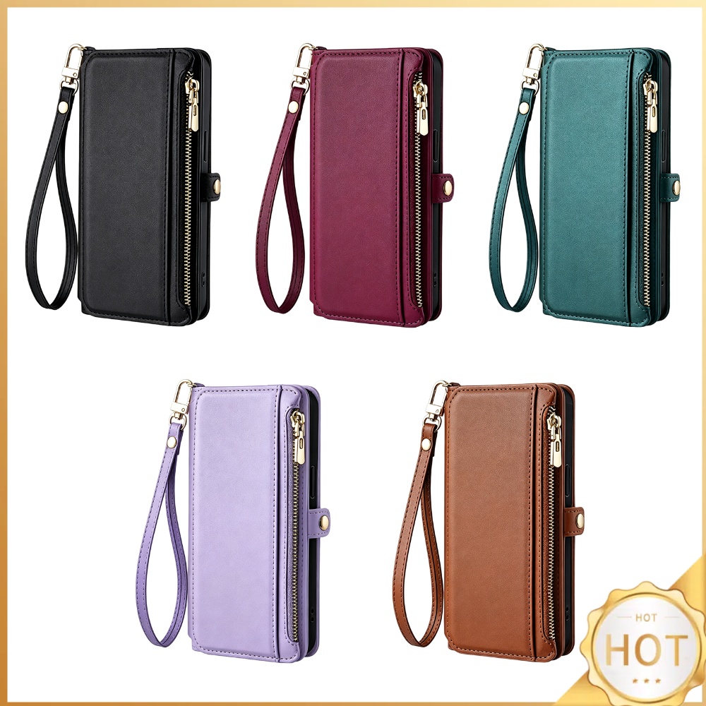 Leather Folio Wallet Case - Capa Carteira Magnética de Couro PU
