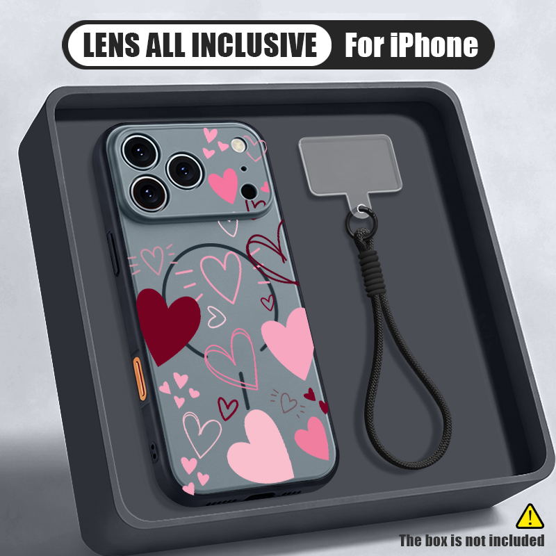 Phone Cases With Loop - Capa Magnética com Estampa de Coração