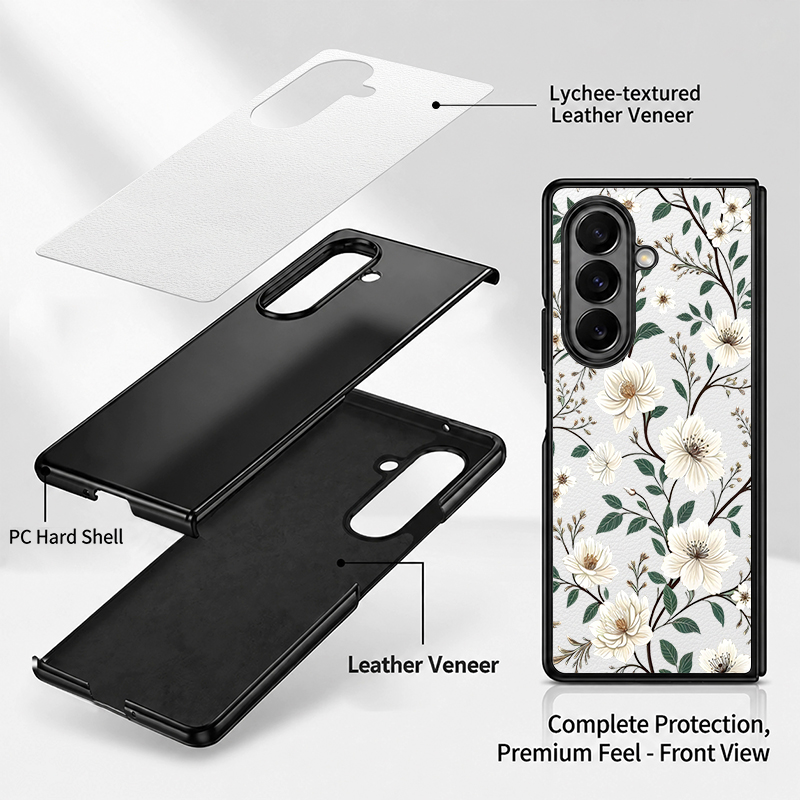 Capa de Telefone em Couro PU p - Phone Cases Z Fold 6 avaliação e preço
