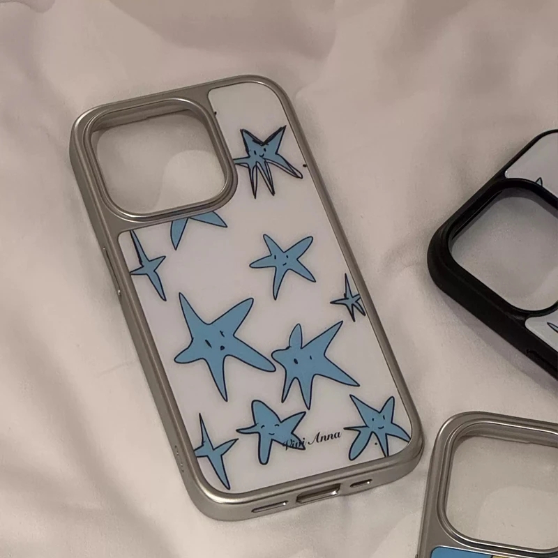 Ins nicho criativo estrela azu - Phone Cases Blue avaliação e preço