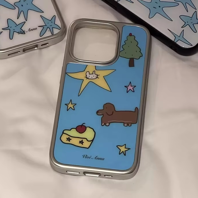 Ins nicho criativo estrela azu - Phone Cases Blue avaliação e preço