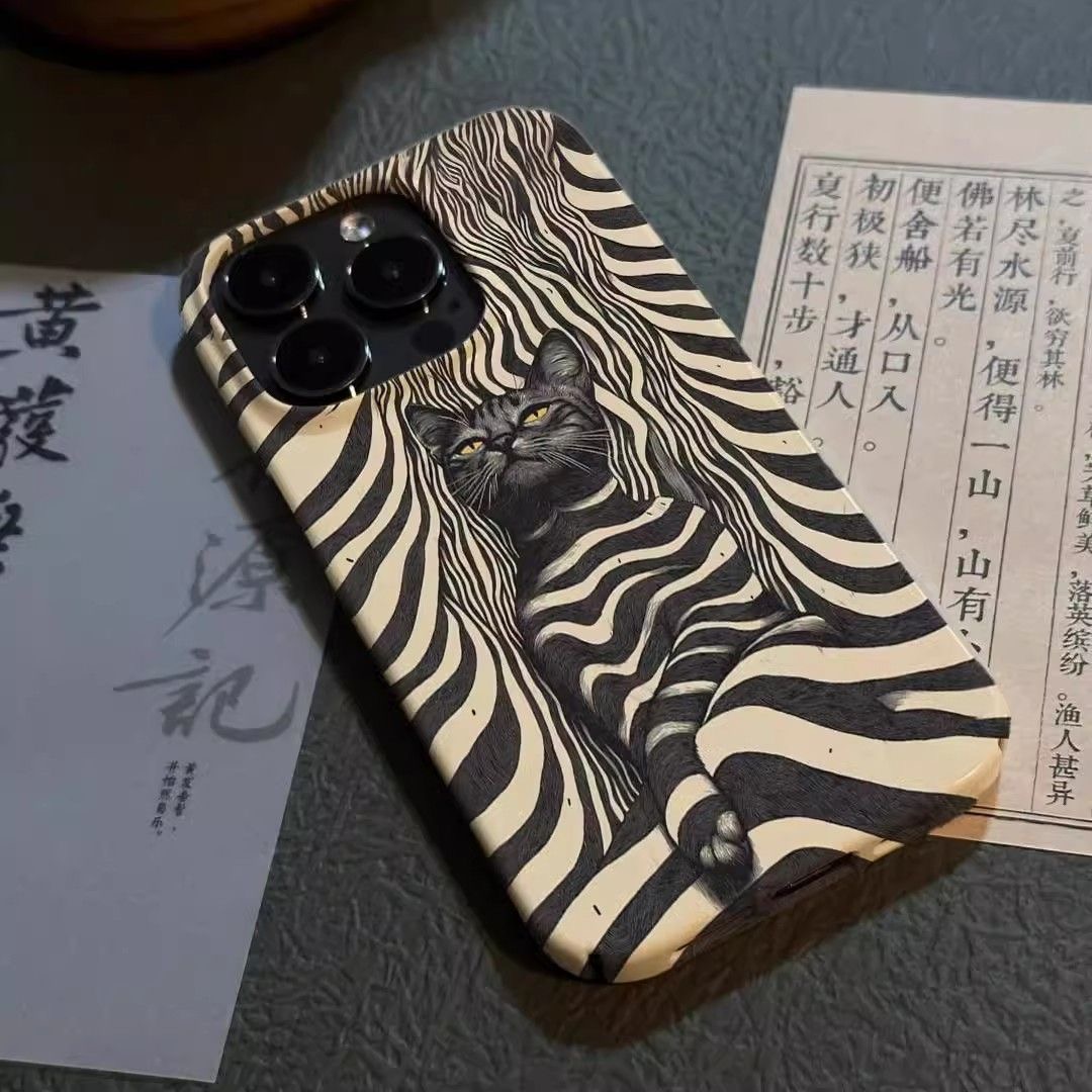 Zebra artística listrado gato  - Phone Cases Zebra avaliação e preço