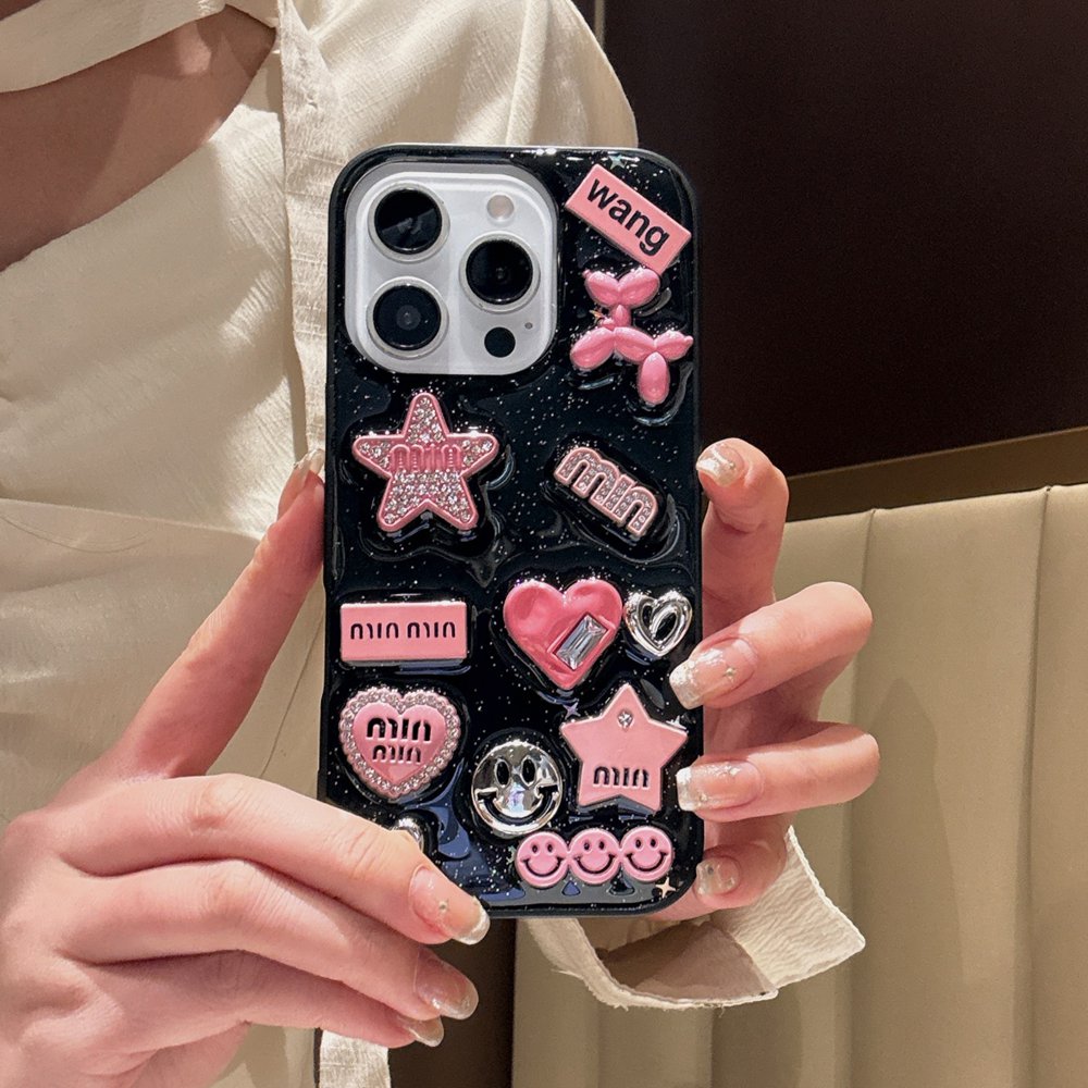 Bonito 3d amor coração y2k est - Phone Cases Dior avaliação e preço