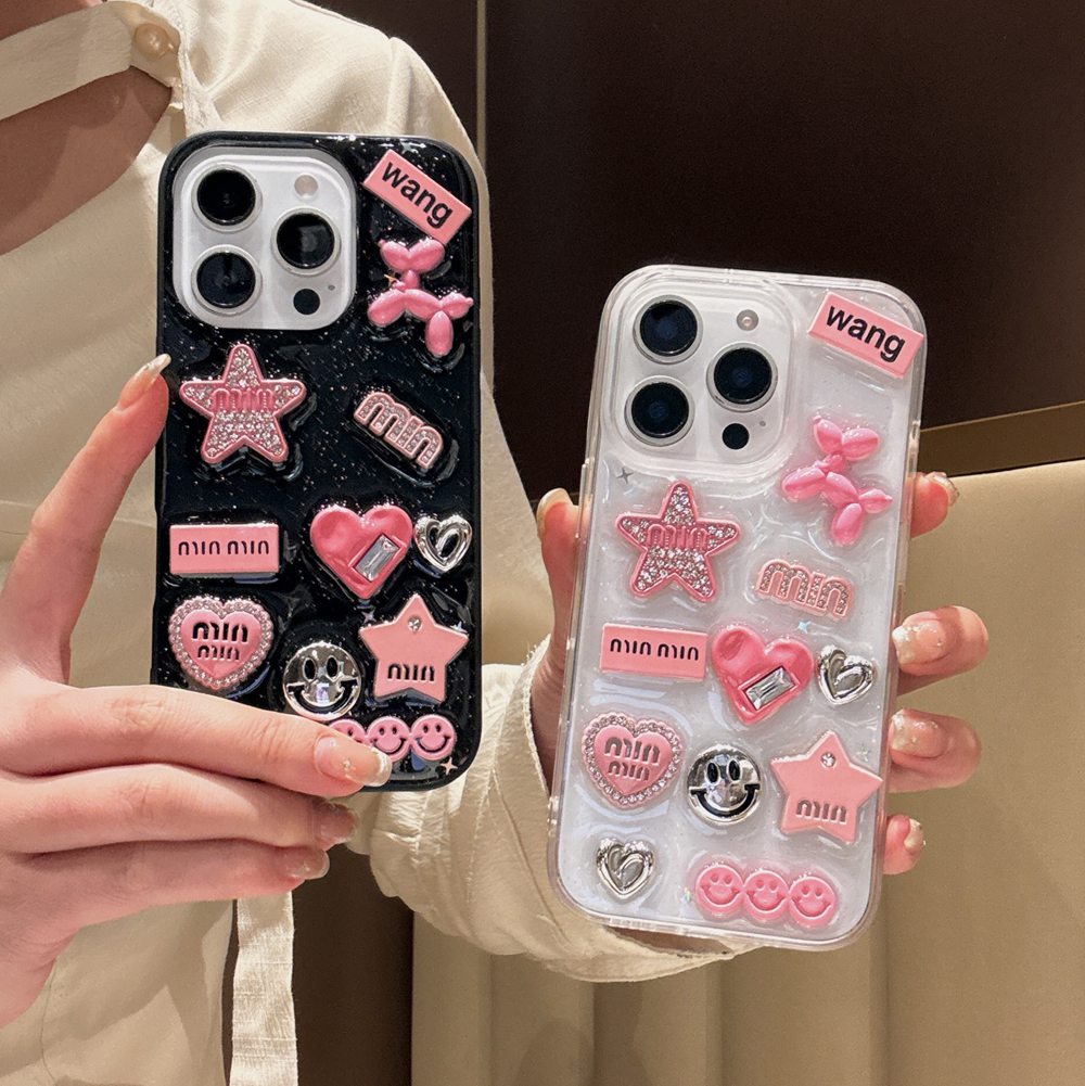 Bonito 3d amor coração y2k est - Phone Cases Dior avaliação e preço