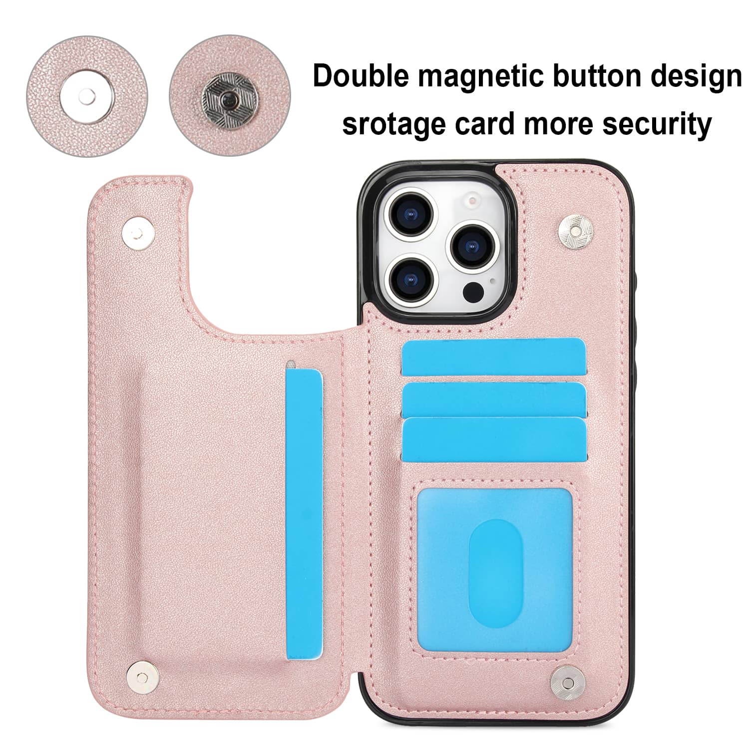 Para iphone 16 pro max iphone  - Leather Folio Wallet Case avaliação e preço