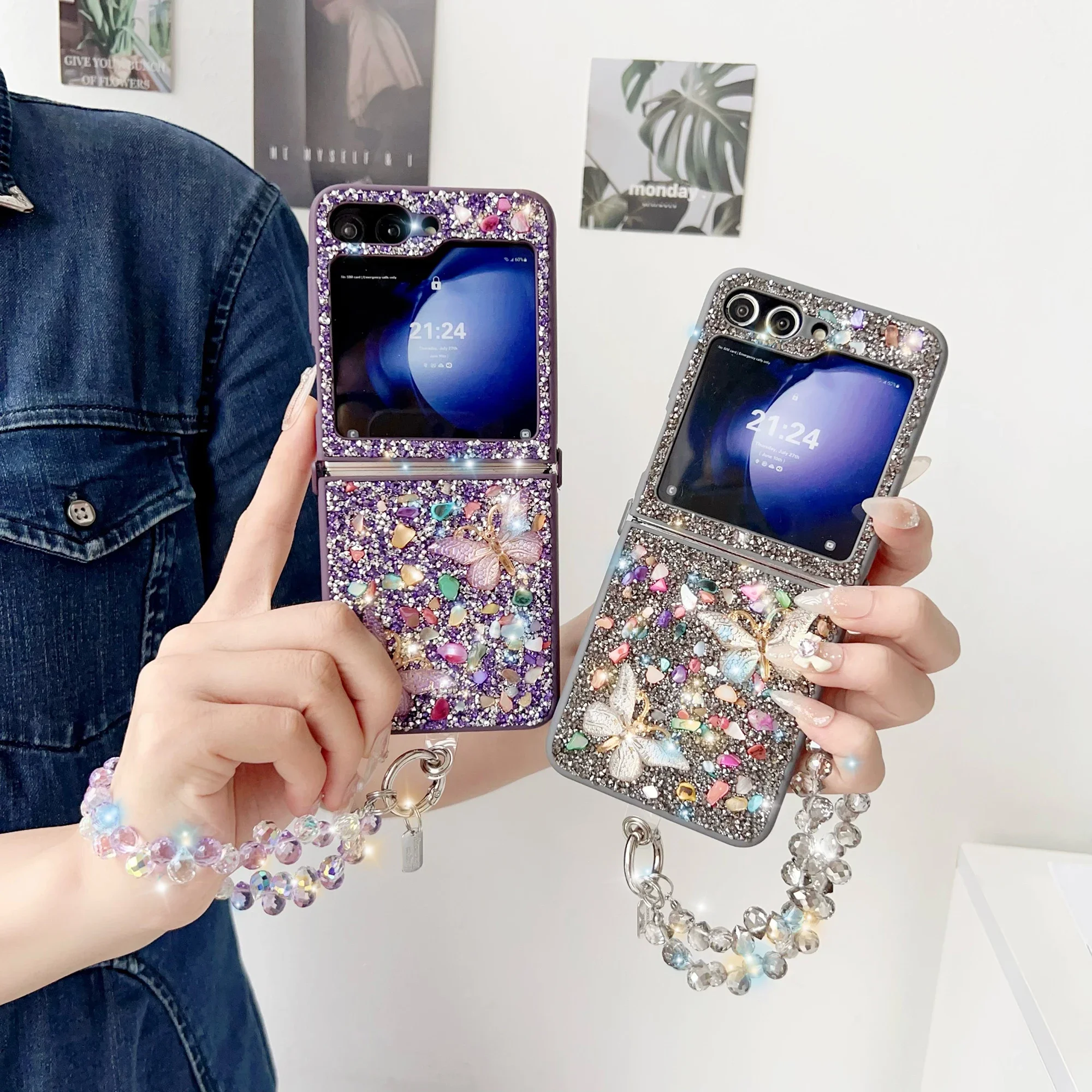 Luxo glitter caso de telefone  - Phone Cases With Loop avaliação e preço