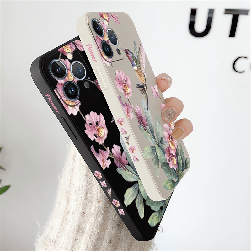 Flores pintadas pássaros caso  - Phone Cases Dior avaliação e preço