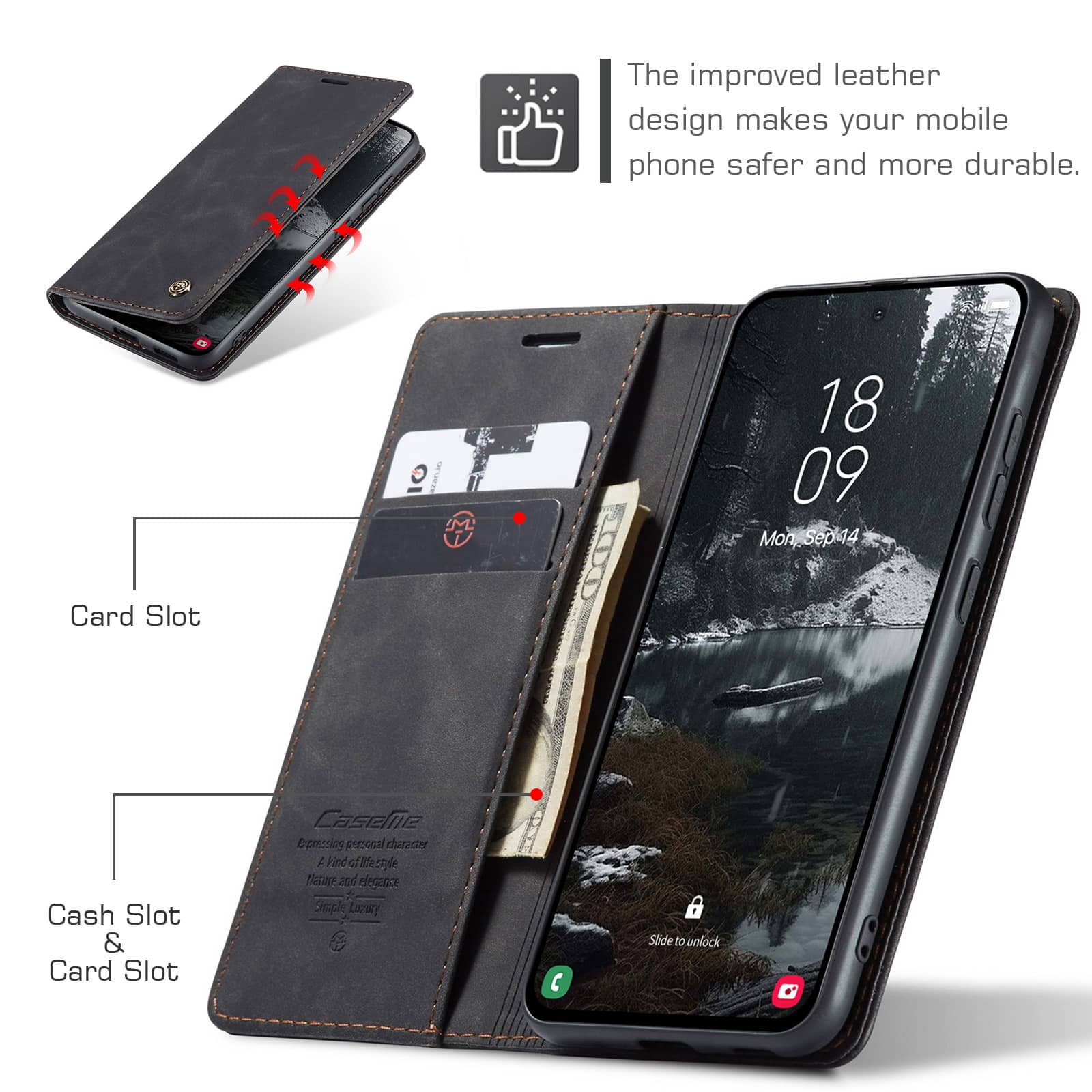 Capa carteira flip para Samsun - Leather Folio Wallet Case avaliação e preço