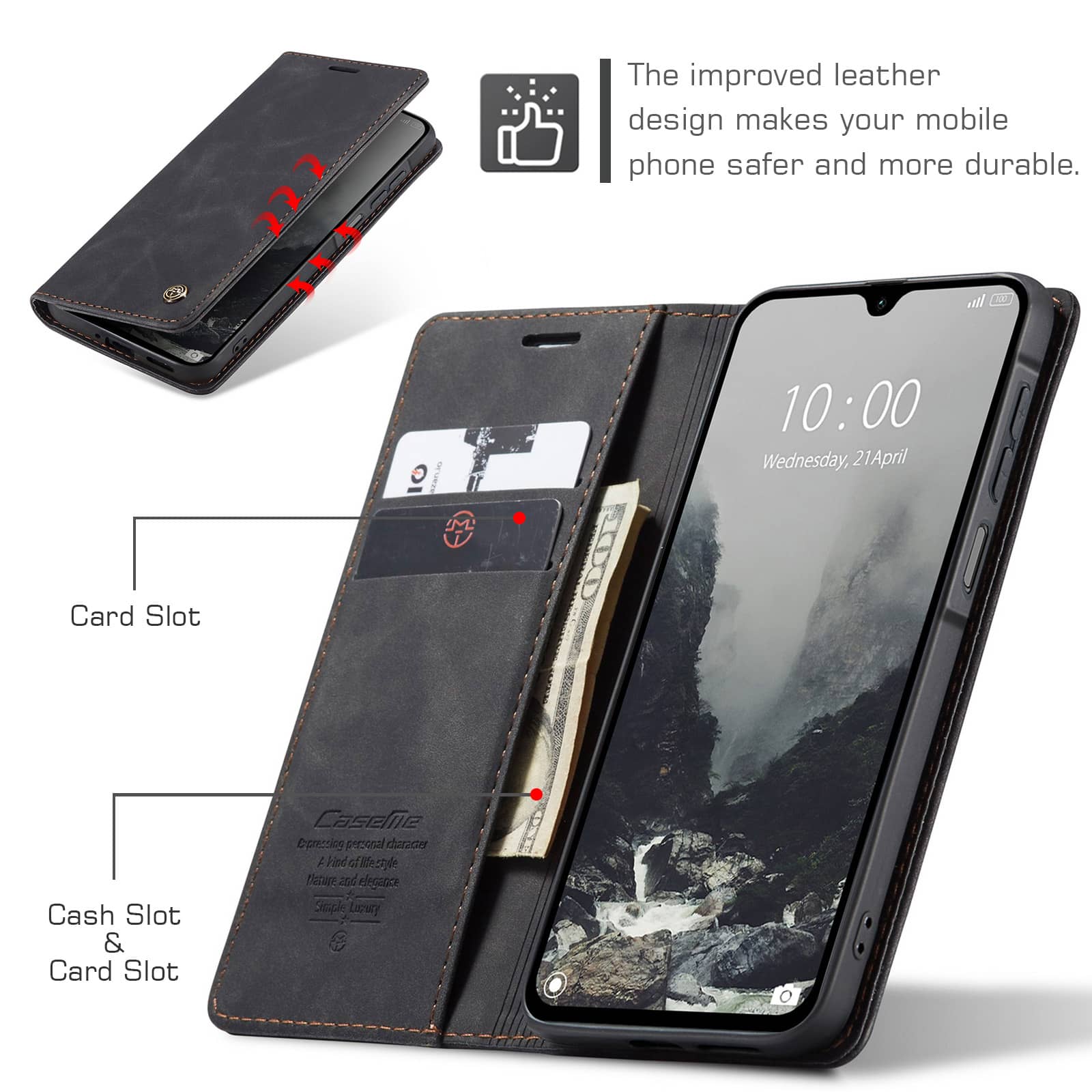 Capa Carteira Flip para Samsun - Leather Folio Wallet Case avaliação e preço