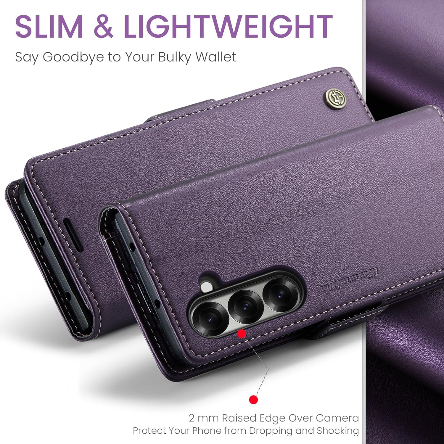 Capa de Couro RFID Folio Flip  - Leather Folio Wallet Case avaliação e preço