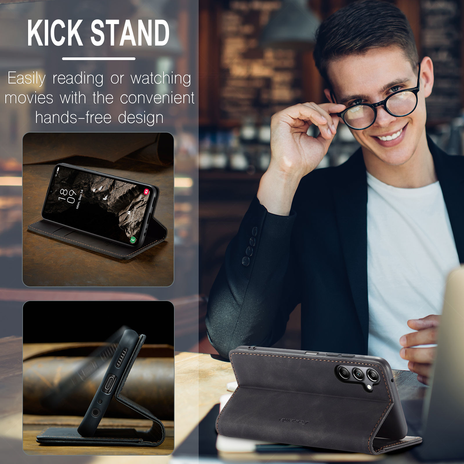 Capa carteira flip para Samsun - Leather Folio Wallet Case avaliação e preço