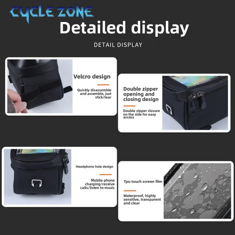 Bolsa para bicicleta com tela  - Phone Cases Youtube avaliação e preço