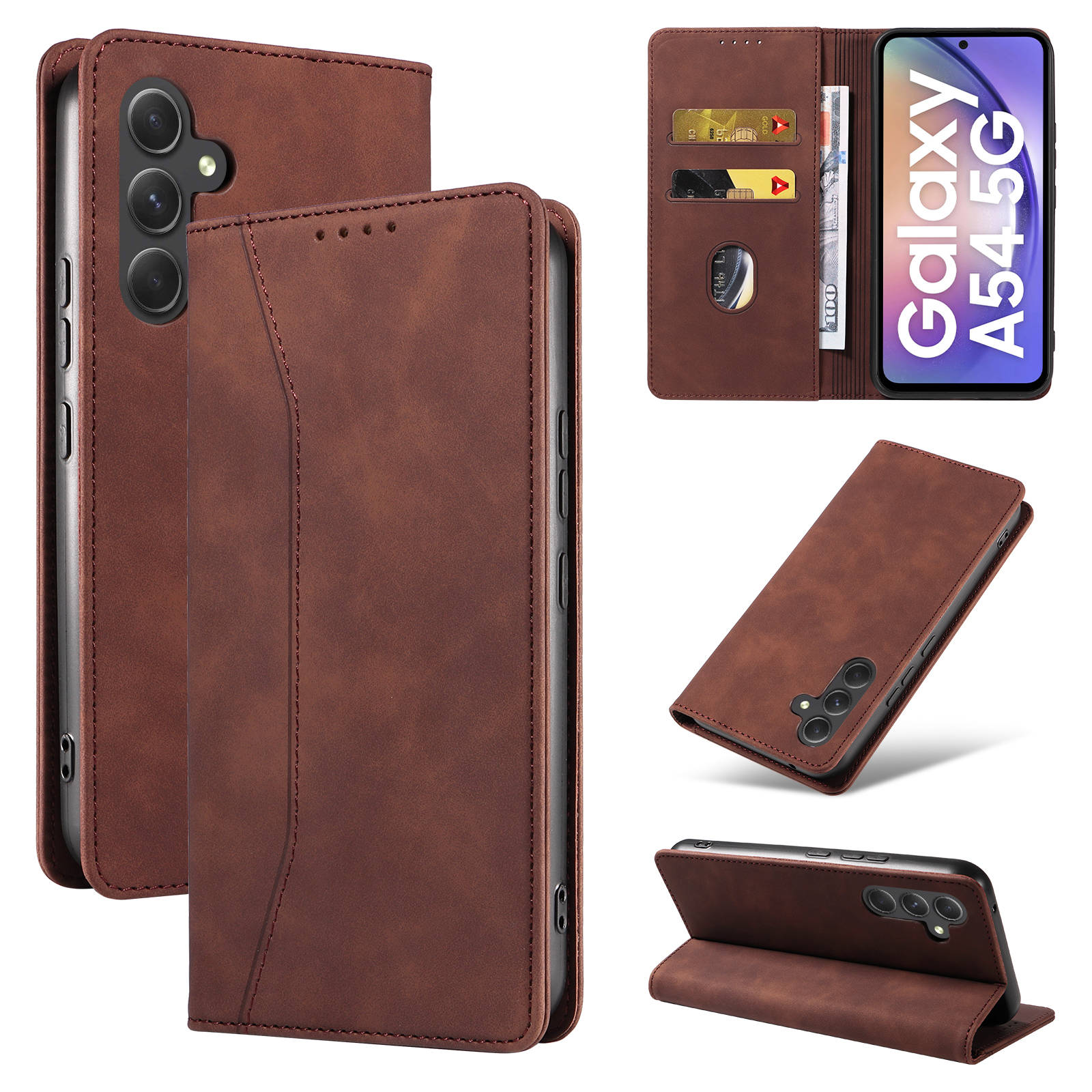 Caso carteira magnética flip p - Leather Folio Wallet Case avaliação e preço